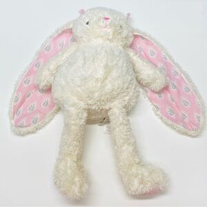 Lambs and Ivy Nappi by Dena Long Ear Bunny Rabbit White with Pink Pattern Ears